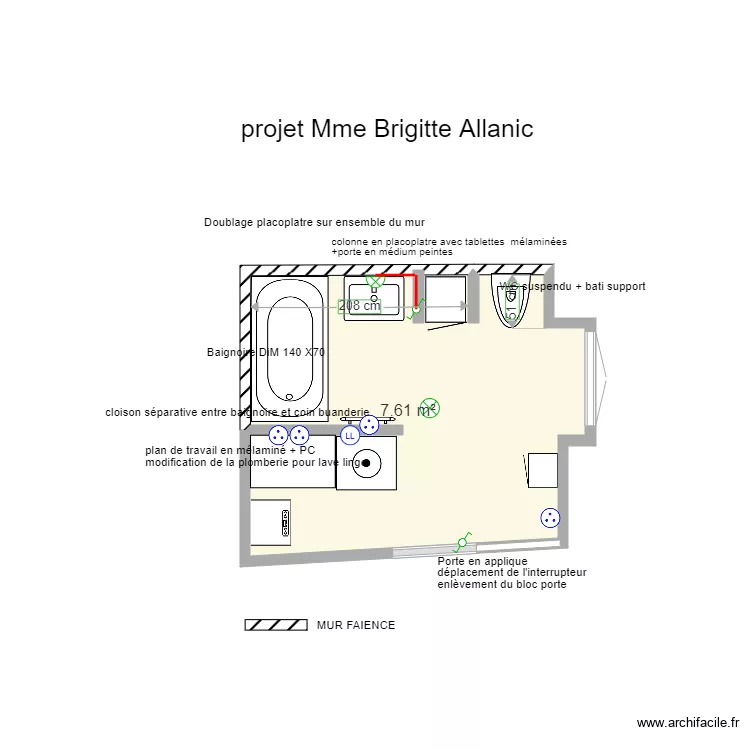 PROJET BRIGITTE ALLANIC. Plan de 