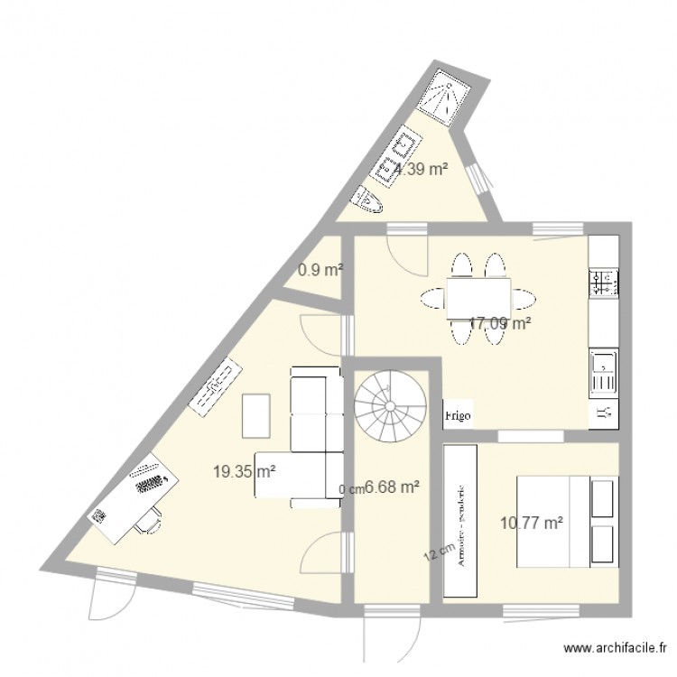 av observatoire v2. Plan de 0 pièce et 0 m2