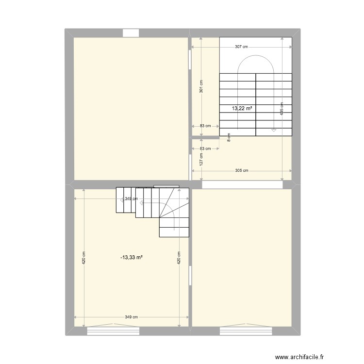 Rdc Bunyola. Plan de 2 pièces et 28 m2