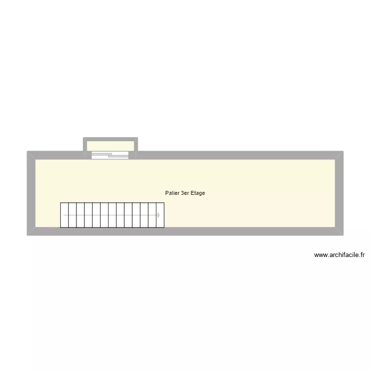 Croquis 3&egrave;me Palier. Plan de 