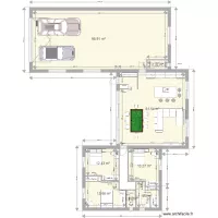 plan roussillon meubl&eacute; cot&eacute; et surface