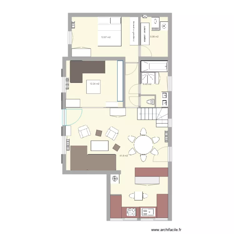 rdc chiotte s&eacute;par&eacute;. Plan de 
