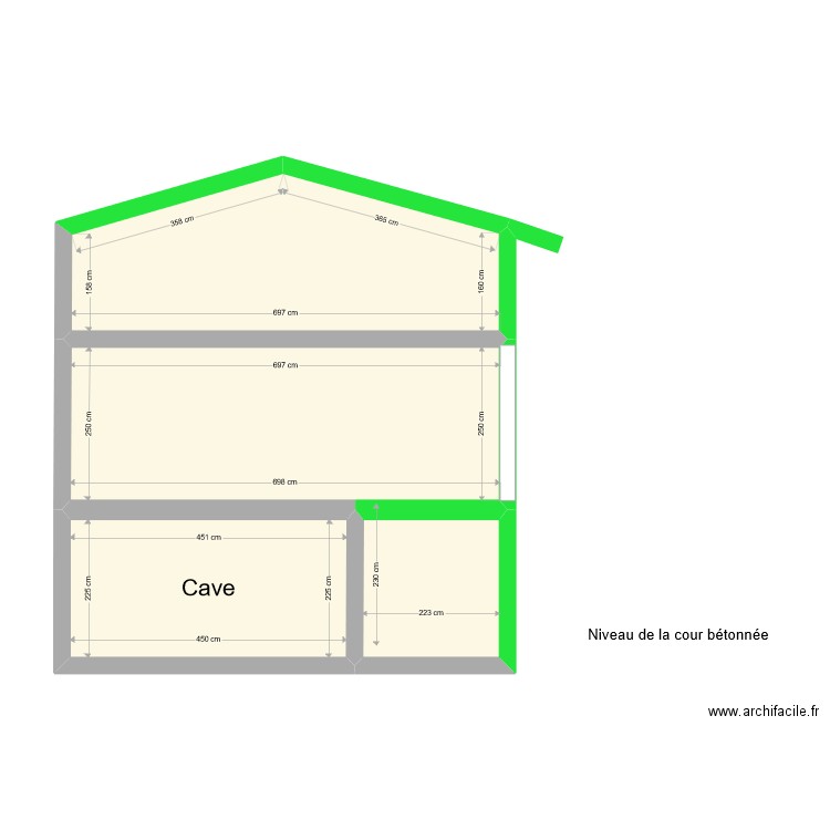 coupe 2.0. Plan de 4 pièces et 47 m2