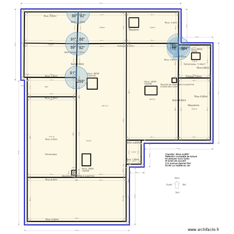 AUBRY 2. Plan de 17 pièces et 785 m2