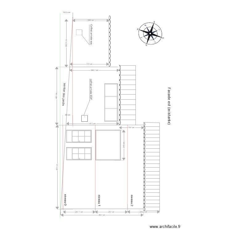 facade est v8. Plan de 0 pièce et 0 m2