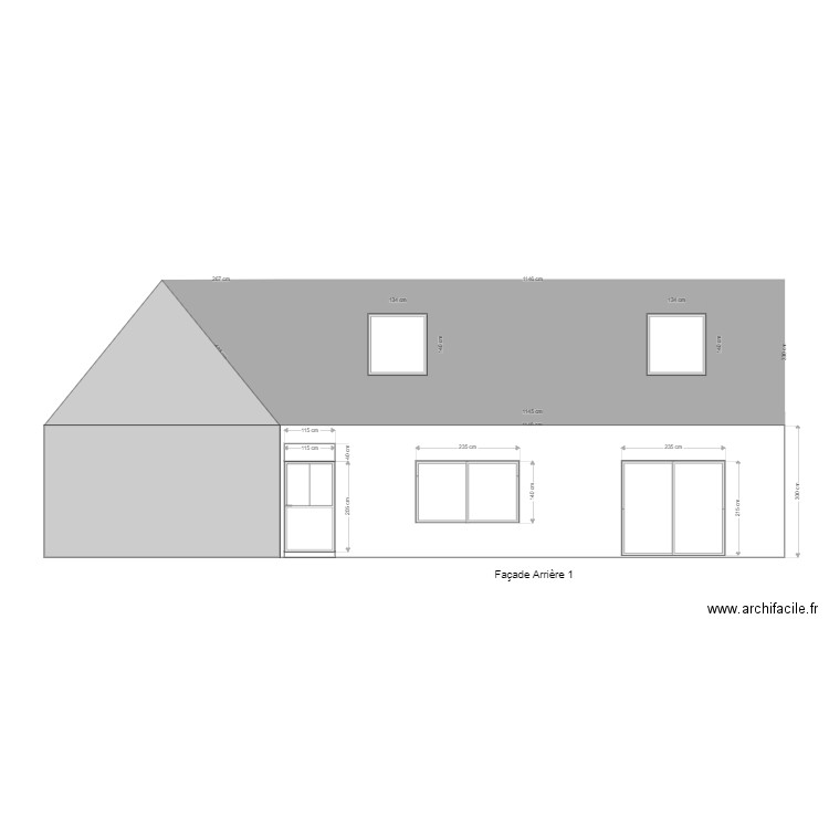 CLEMENT - Plan de Façade Arriere 1. Plan de 0 pièce et 0 m2