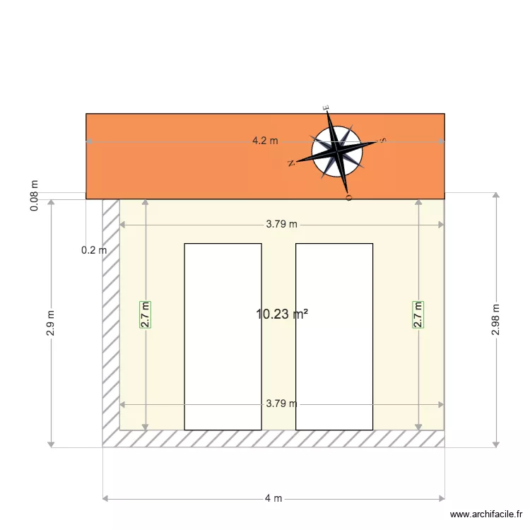 Cabane micro cr&egrave;che. Plan de 