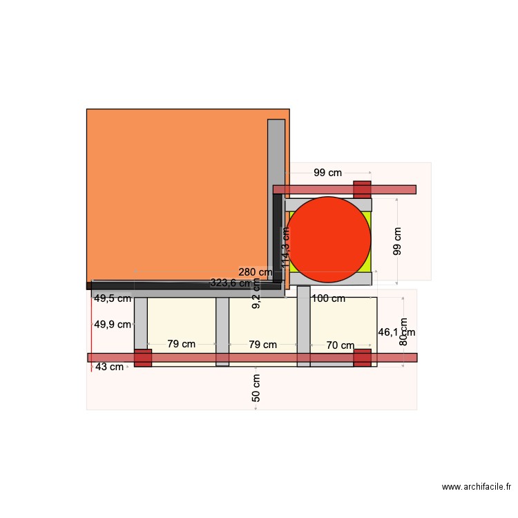 Abri Pizza ss toit v2. Plan de 0 pièce et 0 m2