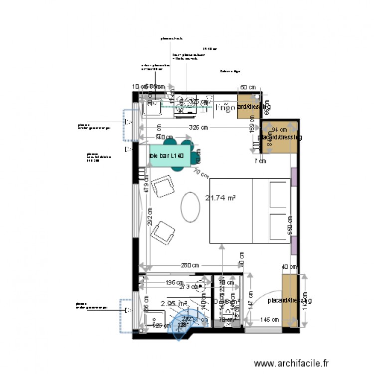 Plan projet 4 appartement MOLINARO. Plan de 0 pièce et 0 m2
