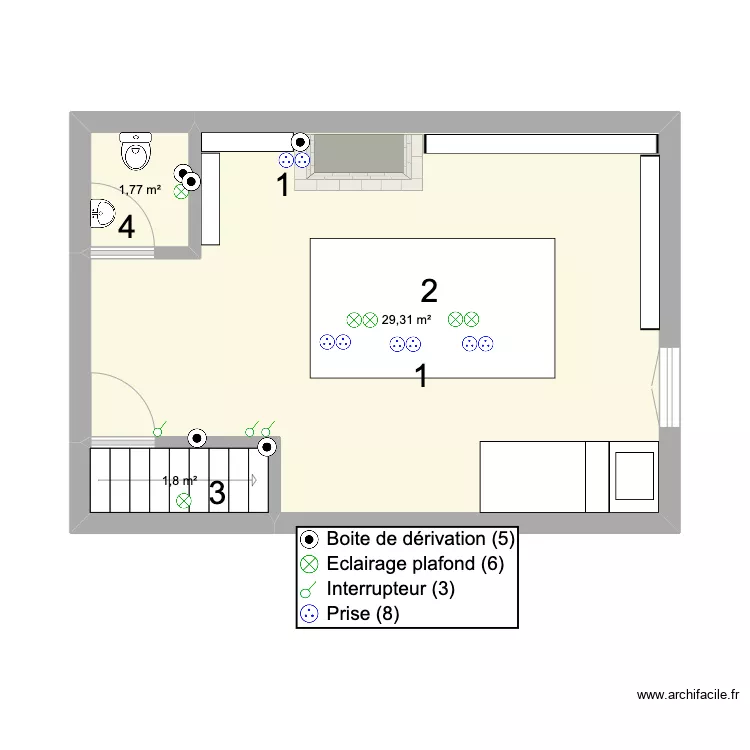 Atelier. Plan de 