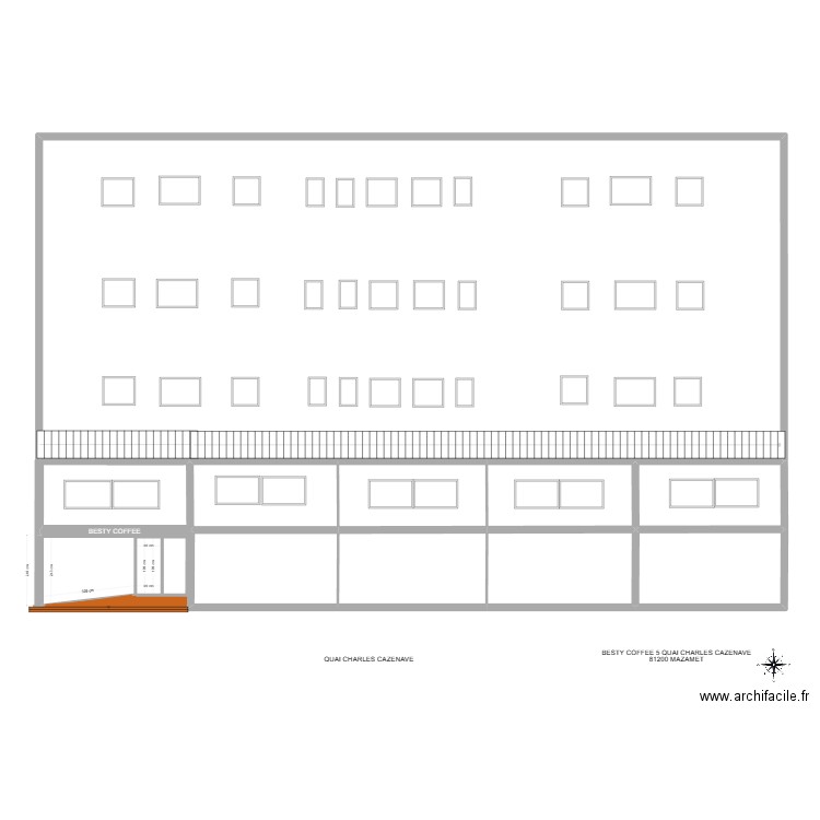 PLAN DE FACADE APRES. Plan de 0 pièce et 0 m2