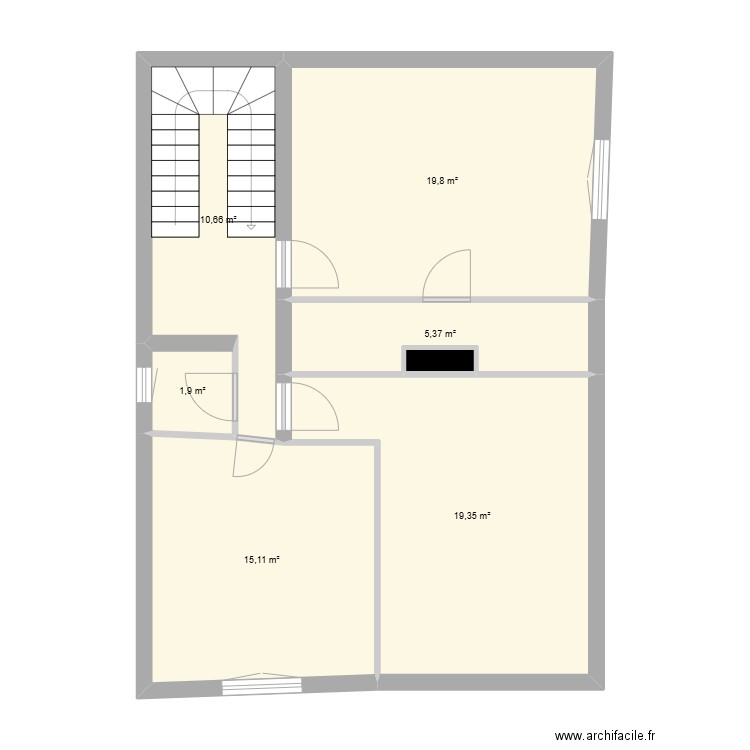 MONTFRIN R+2. Plan de 7 pièces et 73 m2