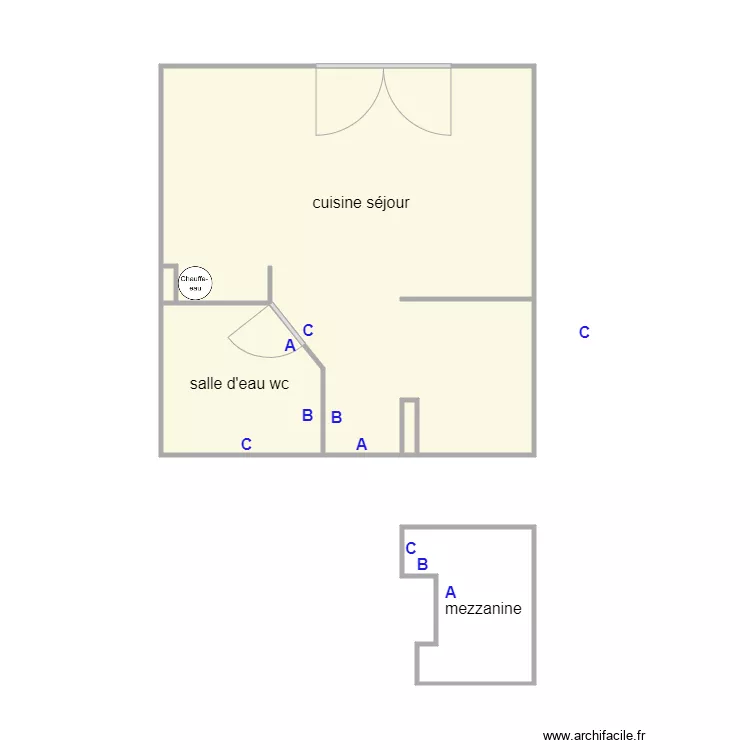 CAILLER AM 1143. Plan de 