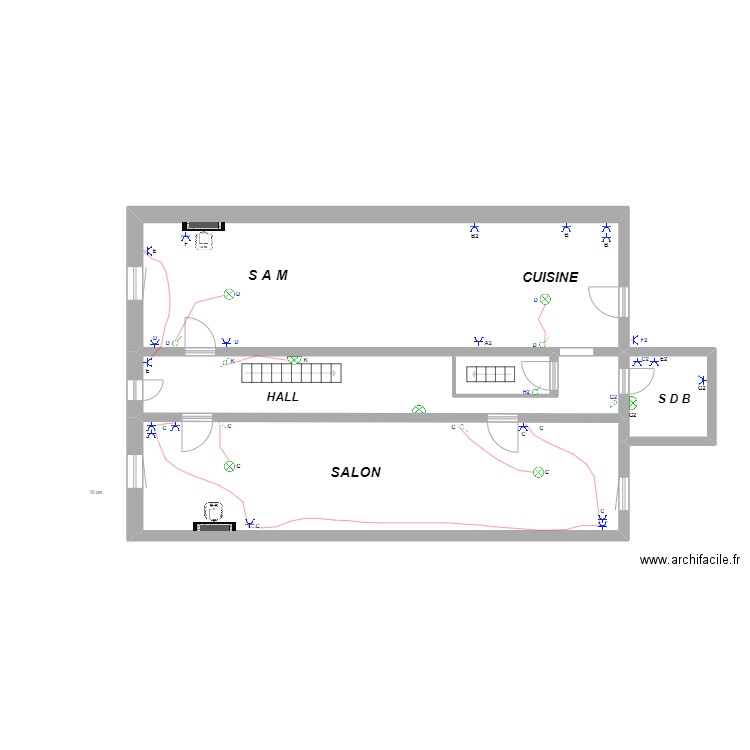 Bergerie 2. Plan de 4 pièces et 100 m2