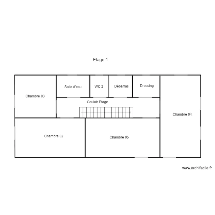 M MARTIN Etage 1 . Plan de 