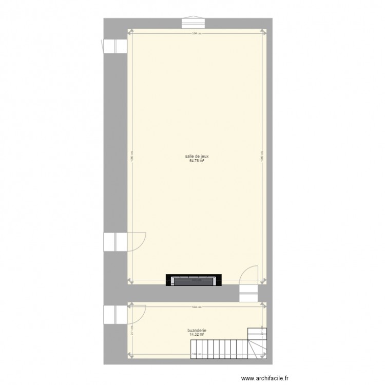 Plan sous sol . Plan de 0 pièce et 0 m2