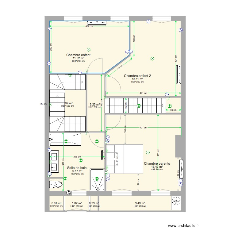 Projet Monchal  1er étage. Plan de 0 pièce et 0 m2