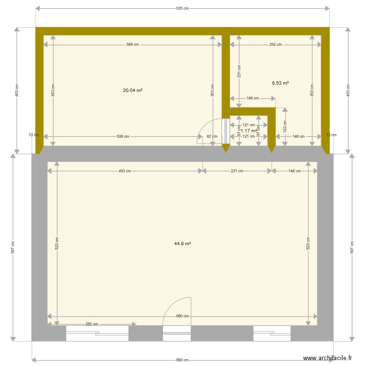 Maison les jaunais surelevation exension. Plan de 0 pièce et 0 m2