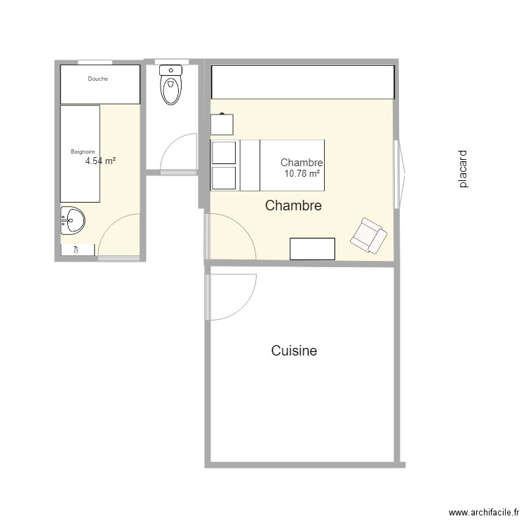 studio 2. Plan de 0 pièce et 0 m2