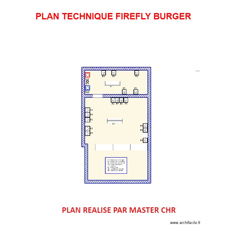 PLAN TECHNIQUE  FIREFLY. Plan de 2 pièces et 45 m2