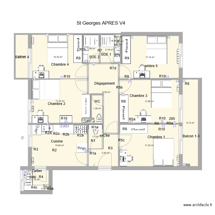 MD St Georges V4 vérif devis. Plan de 0 pièce et 0 m2