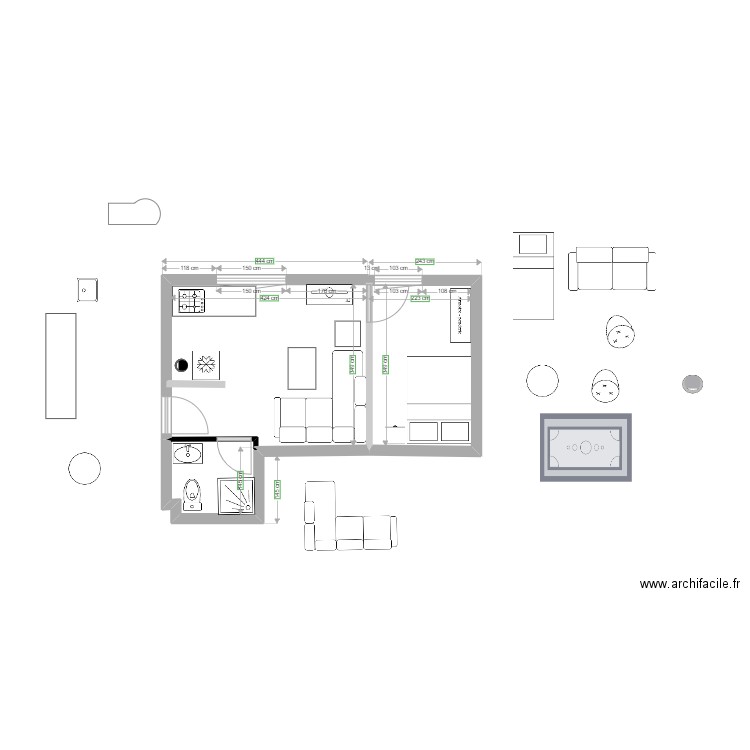 LE RDC DU LOFT . Plan de 0 pièce et 0 m2