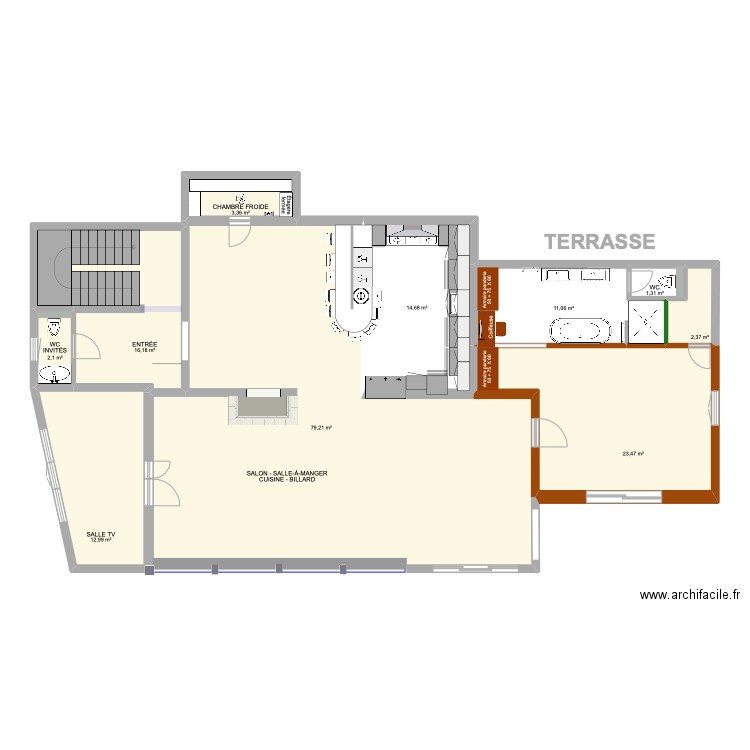 TERRASSE ALEXIA. Plan de 10 pièces et 167 m2