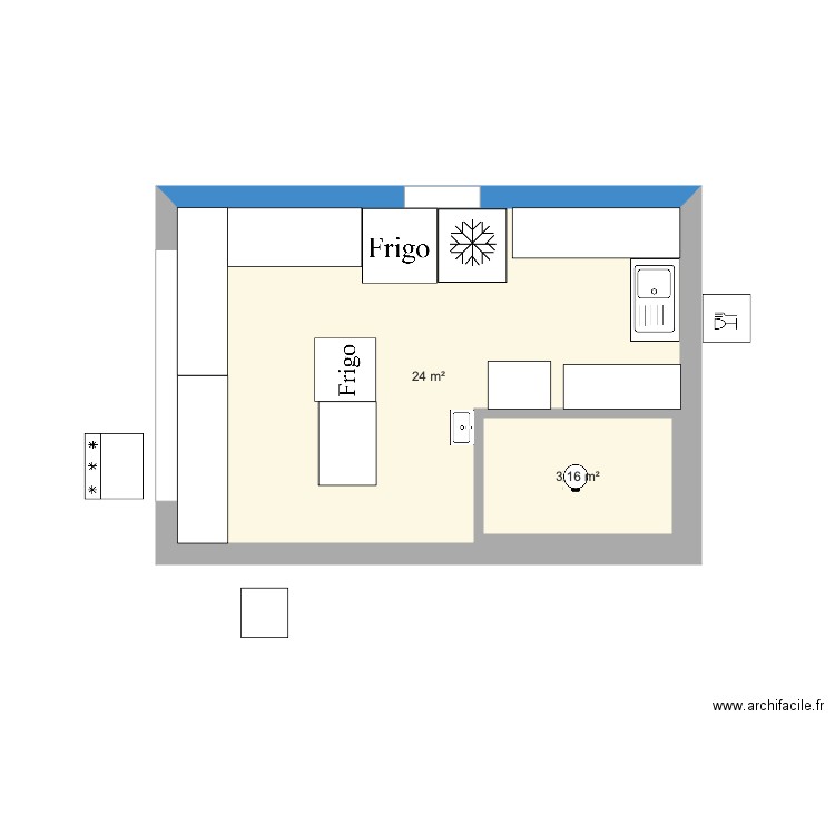 plan snack éco. Plan de 0 pièce et 0 m2