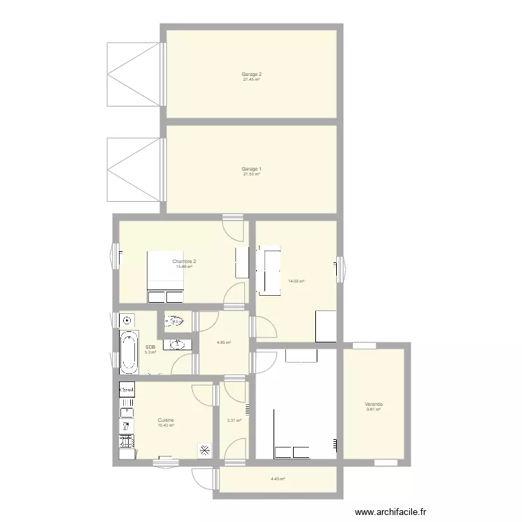 Bidart RDC Avant. Plan de 