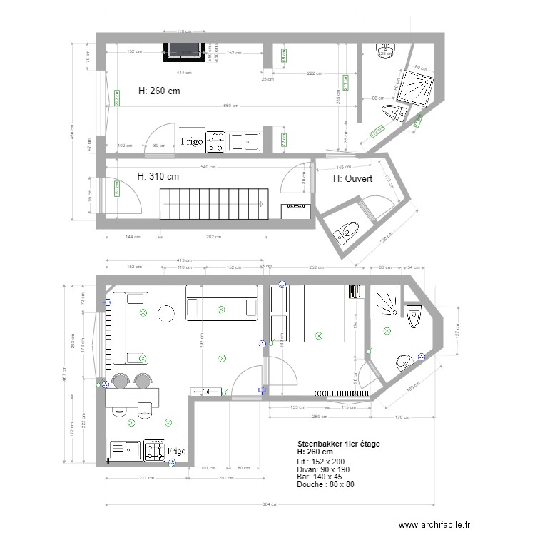 Ostende Steenbacker 1ier Apres. Plan de 0 pièce et 0 m2