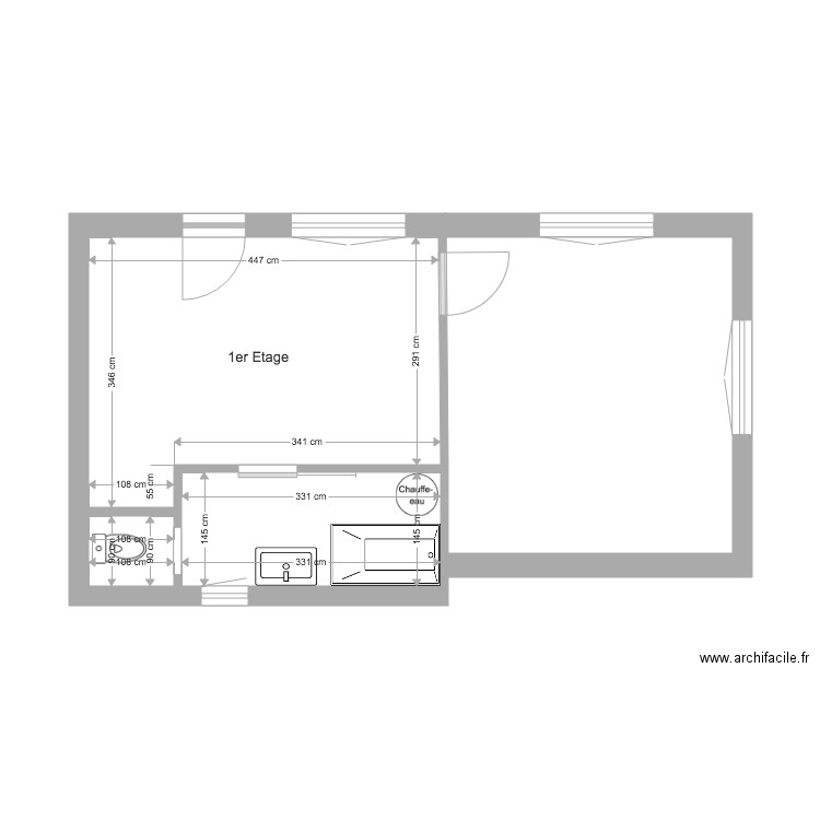 La Montua etage 1. Plan de 0 pièce et 0 m2