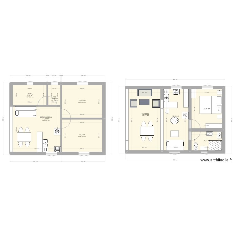 maison de touriste et crapaudine. Plan de 9 pièces et 89 m2