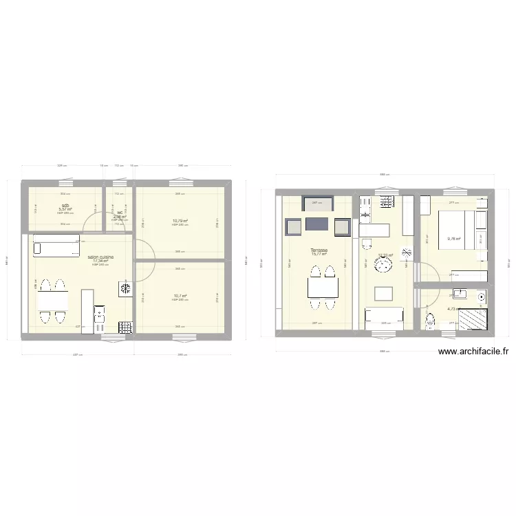 maison de touriste et crapaudine. Plan de 