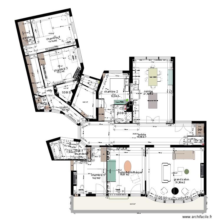 appartement THILLOY PROJET DEFINITIF modifié le 02 07 18. Plan de 0 pièce et 0 m2