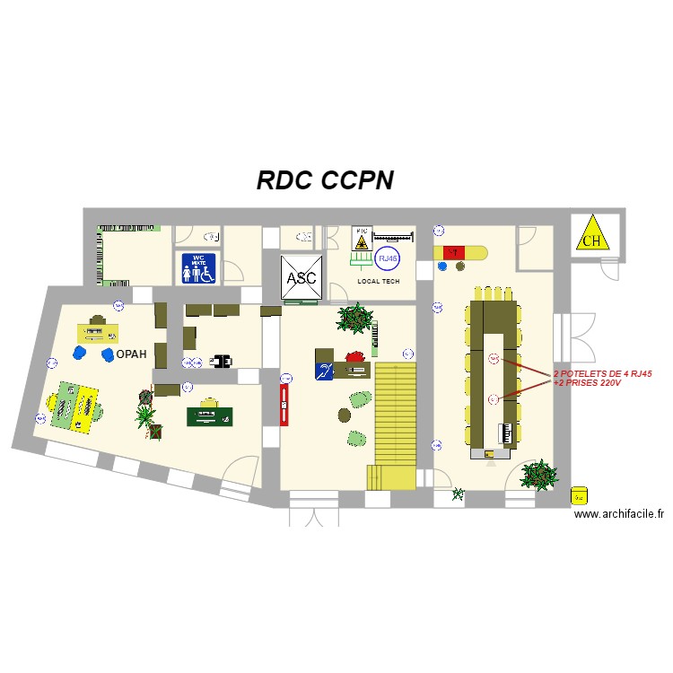 BUREAU CCPN RDC. Plan de 0 pièce et 0 m2