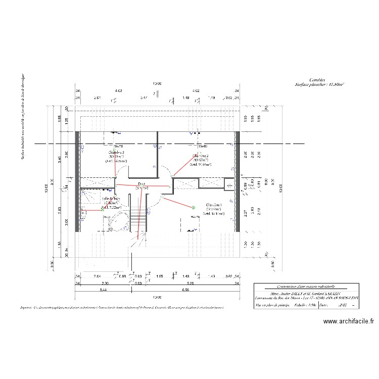 SARAZIN DILLY ETAGE. Plan de 0 pièce et 0 m2