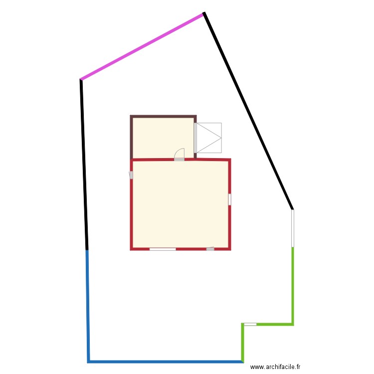 Plan des murs du terrain 2. Plan de 0 pièce et 0 m2