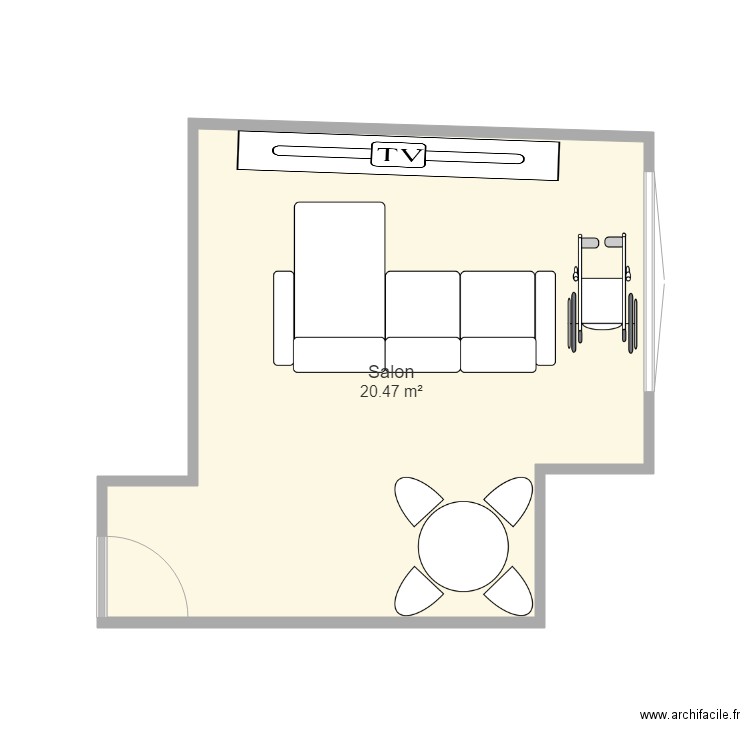 n75Salon. Plan de 0 pièce et 0 m2