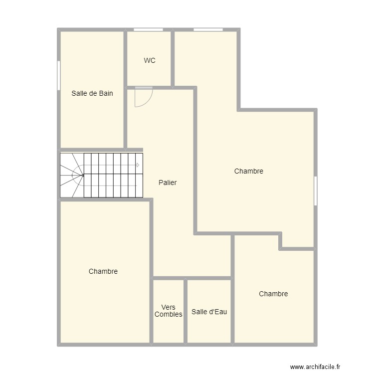 MERIAN 1ER. Plan de 7 pièces et 80 m2