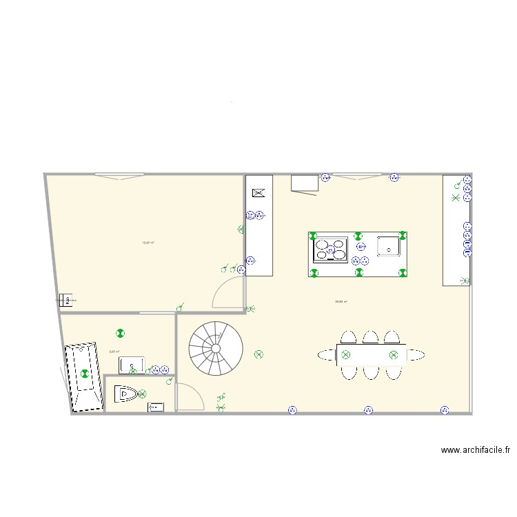 Plan elec CUISINE2. Plan de 0 pièce et 0 m2