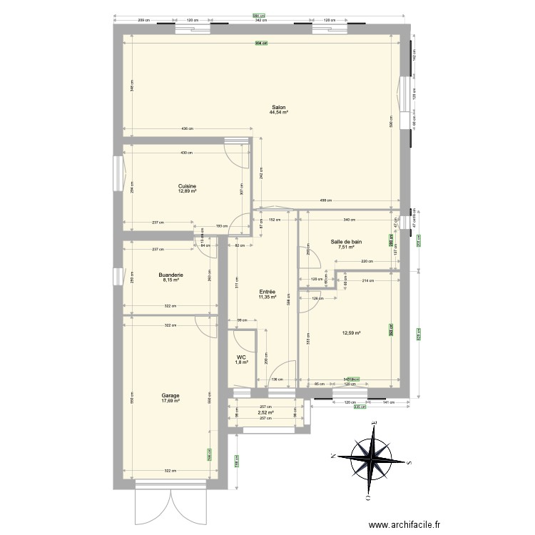Peyjehan intérieur. Plan de 9 pièces et 119 m2