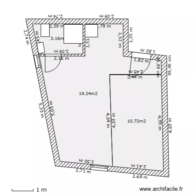 2eme St Lambert-mezzanine. Plan de 