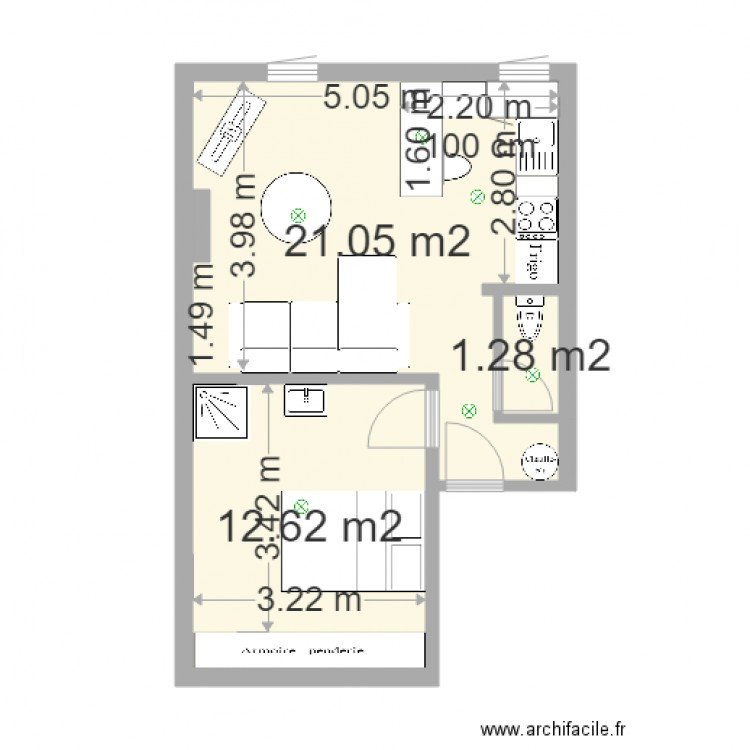 studio 81. Plan de 0 pièce et 0 m2