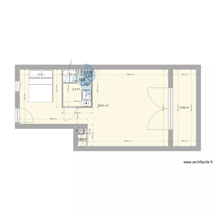 appartement les sablettes n6. Plan de 