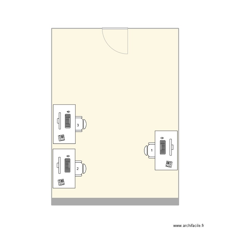 Premier. Plan de 1 pièce et 27 m2