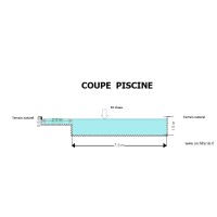 Vue coupe piscine