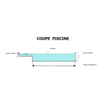 Vue coupe piscine