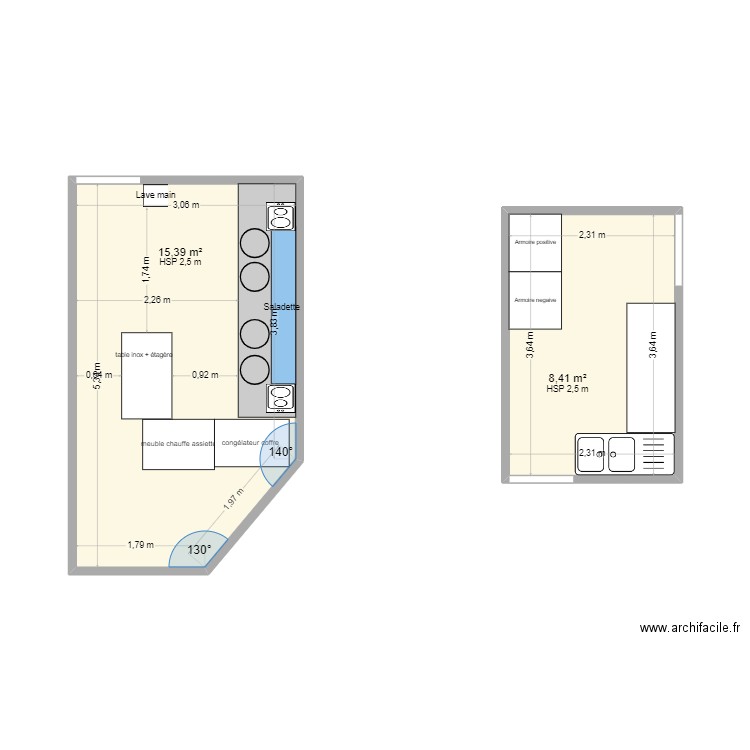 Q de poule. Plan de 2 pièces et 24 m2