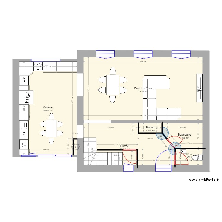 cuisine et rdc. Plan de 0 pièce et 0 m2