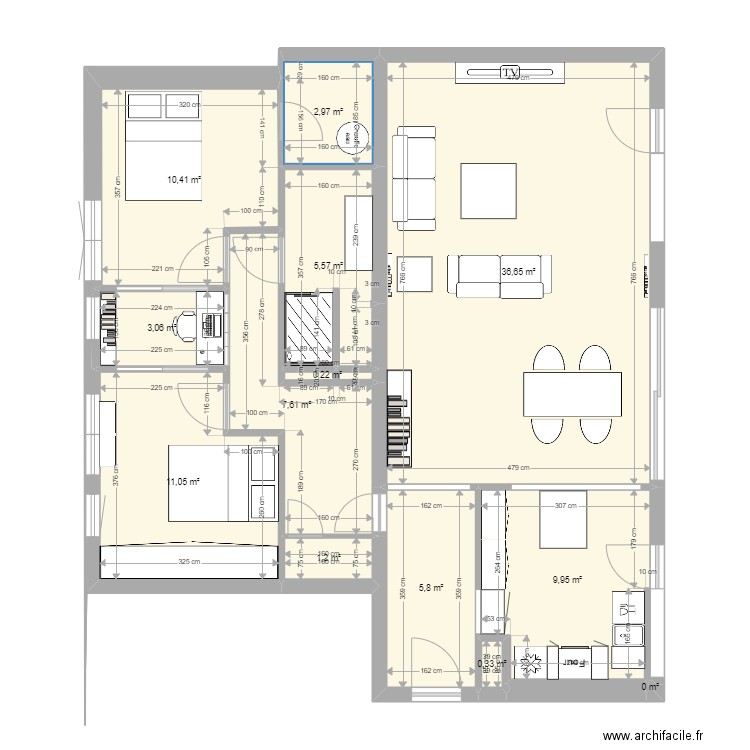 les lilas. Plan de 0 pièce et 0 m2